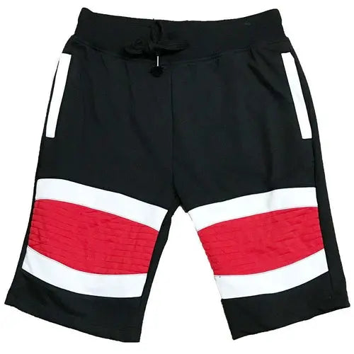 Red Stripe Moto Shorts My Store