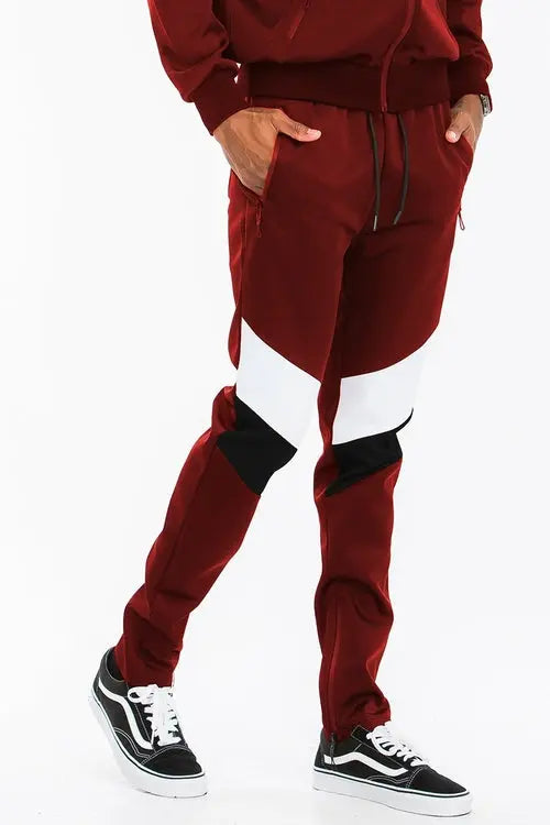 Red Tracksuit with White and Black accents