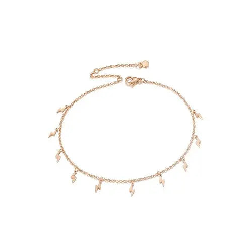Lightning Charm Ankle Bracelet Rose gold My Store