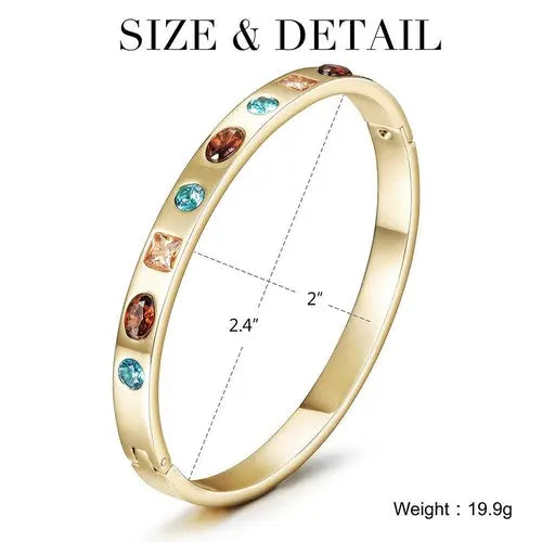 MULTI-STONE HINGE BANGLE My Store