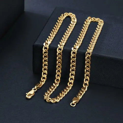 5mm Gold Hip Hop Cuban Chain Necklace My Store