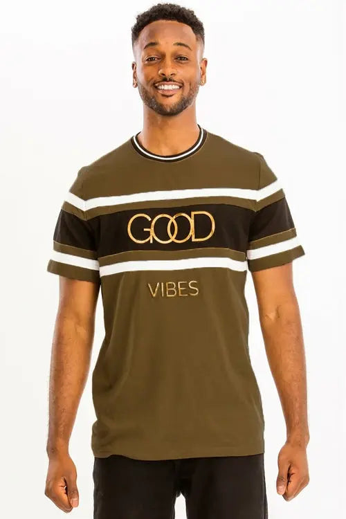 Brown Good Vibes T-Shirt My Store