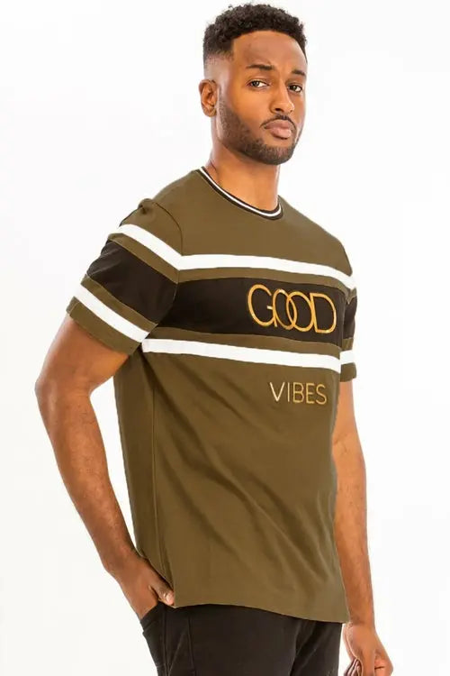 Brown Good Vibes T-Shirt My Store