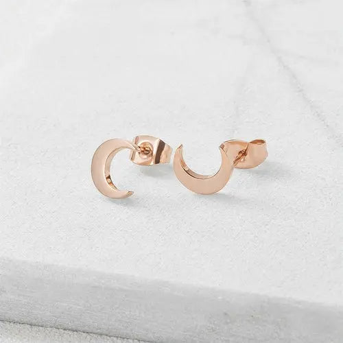 Moon Stud Post Earrings My Store