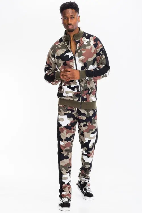 Green and Brown Camo Tracksuit My Store
