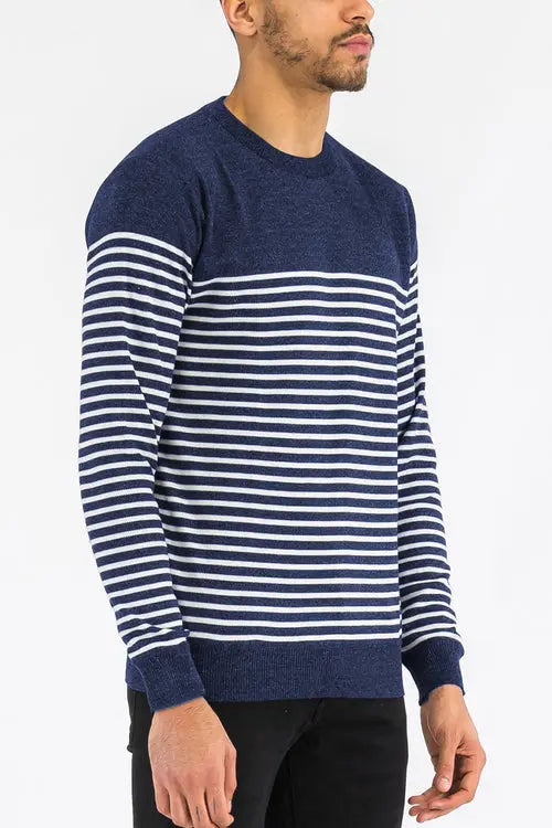 FULL KNIT STRIPED SWEATER NR2014 My Store