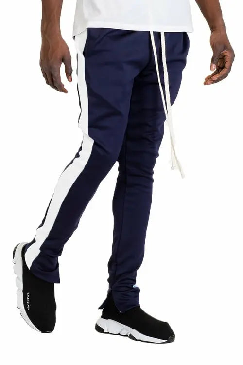 Navy and White Tracksuit Pants My Store