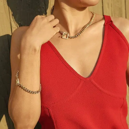 Square Toggle Clasp Chain Necklace    My Store