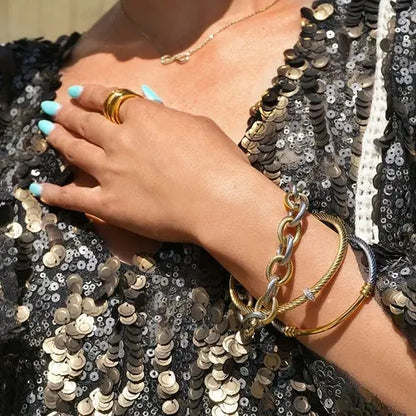 Bi-Color Bangle Set    My Store