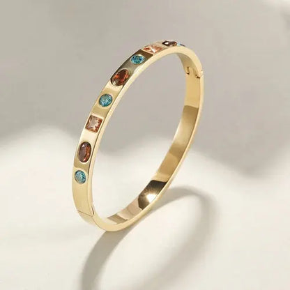 MULTI-STONE HINGE BANGLE    My Store