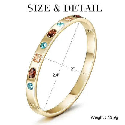 MULTI-STONE HINGE BANGLE    My Store