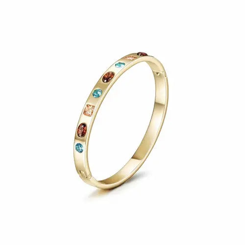 MULTI-STONE HINGE BANGLE    My Store