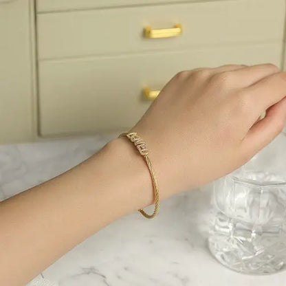 "LOVED" Pavé Bangle Bracelet    My Store