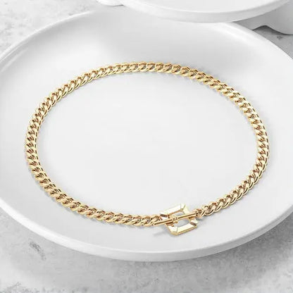 Square Toggle Clasp Chain Necklace    My Store