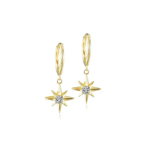Starburst Dangle Hoop Earrings    My Store