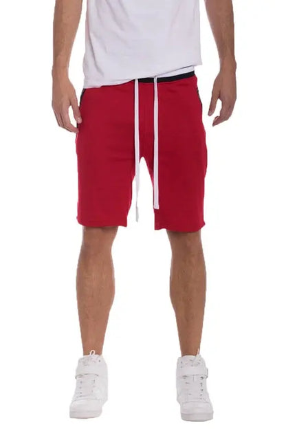 BRANDON FRENCH TERRY SHORTS- RED    My Store