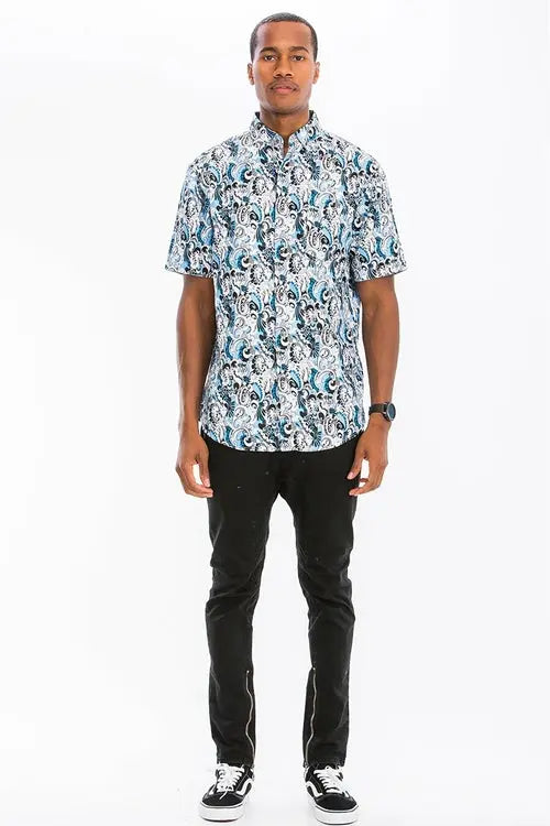White Hawaiian Button Up Shirt    My Store