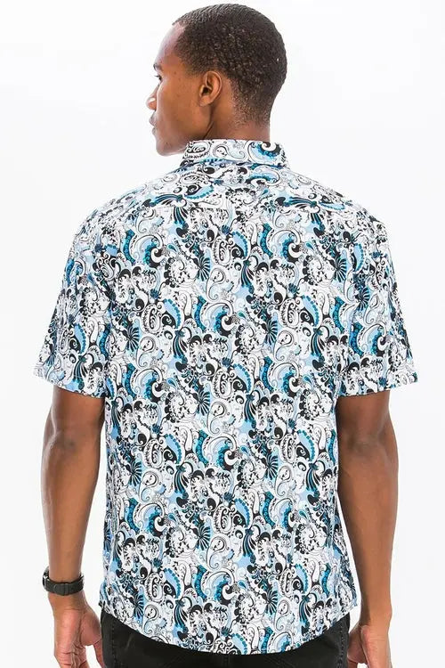 White Hawaiian Button Up Shirt    My Store