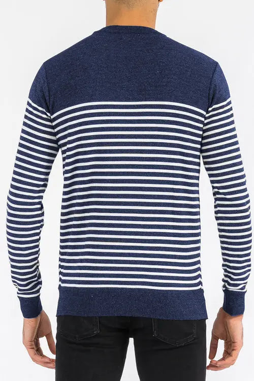 FULL KNIT STRIPED SWEATER NR2014    My Store